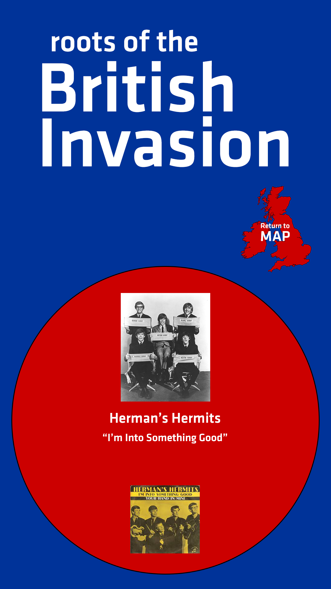 British Invasion Map - Manchester - Herman's Hermits